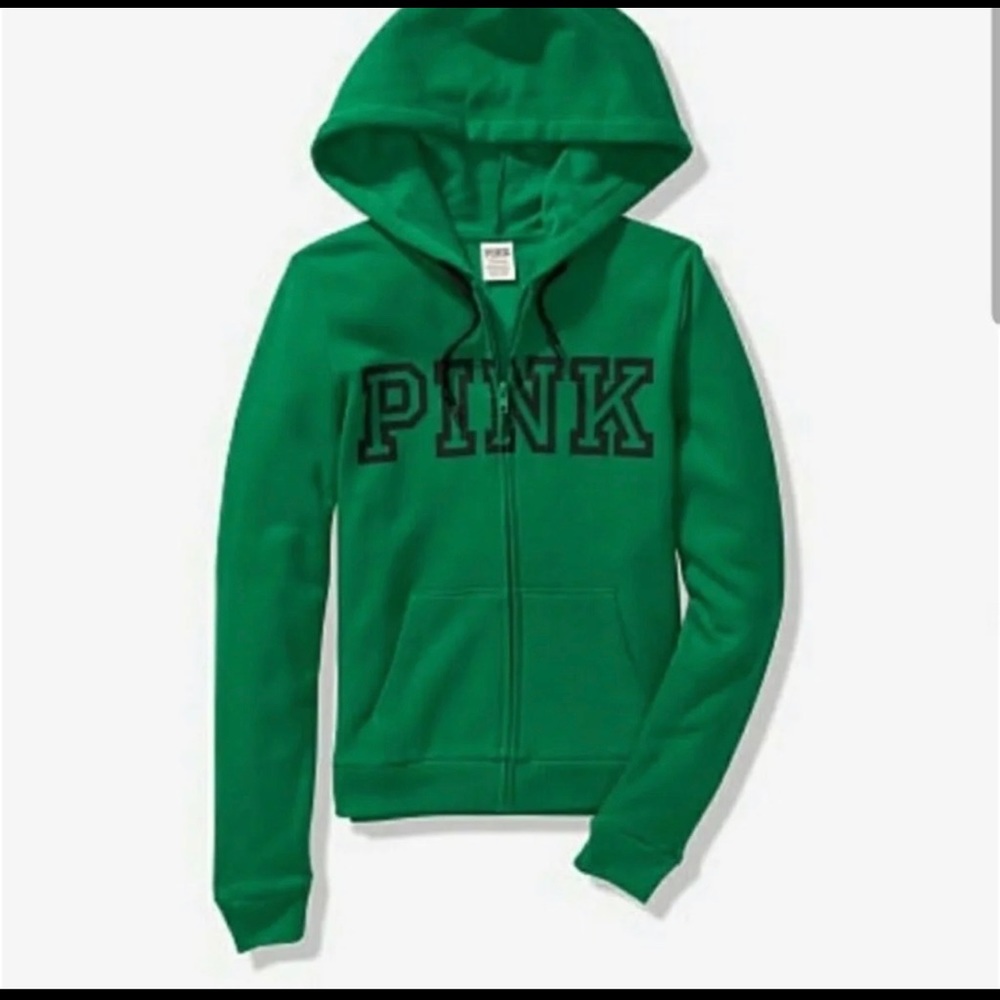 Vs pink green hooded sweater